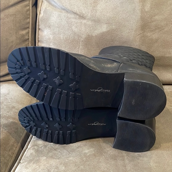 Halogen Quilted Black Leather Boots with Zipper 8M - Picture 5 of 7